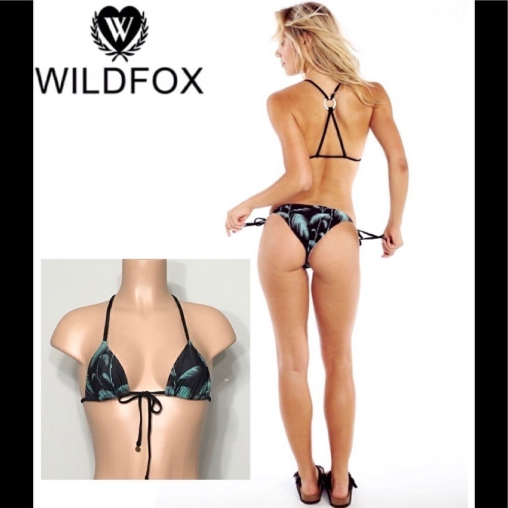 New. WILDFOX bamboo racerback bikini top. XS
